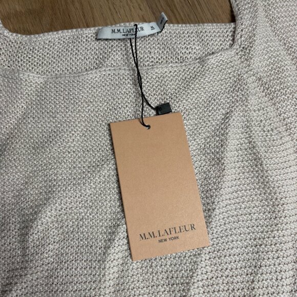 NWT M.M. Lafleur the Adele Tunic - Knit Linen size XL sea salt natural tank top - Picture 5 of 9